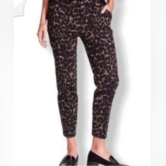 Mid Rise Leopard Harper Ankle Pants Old Navy/ size 10 Tall - Picture 1 of 14